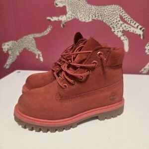GUC Timberland Kids Red Boots Toddler Boy Celebration